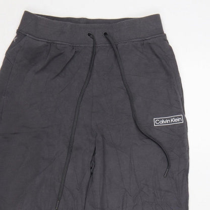 Calvin Klein Men’s Black S Performance Logo Cuffed Jogger Sweatpants