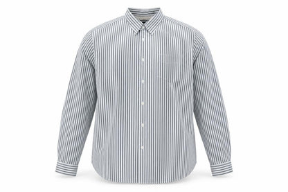 Hammond & Co Men’s White Navy Green Stripe Cotton Shirt 2XL