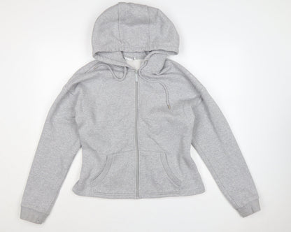 USA Pro Women’s Grey UK 16 Full Zip Hooded Fleece Hoodie