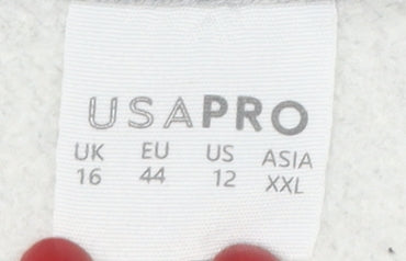 USA Pro Women’s Grey UK 16 Full Zip Hooded Fleece Hoodie