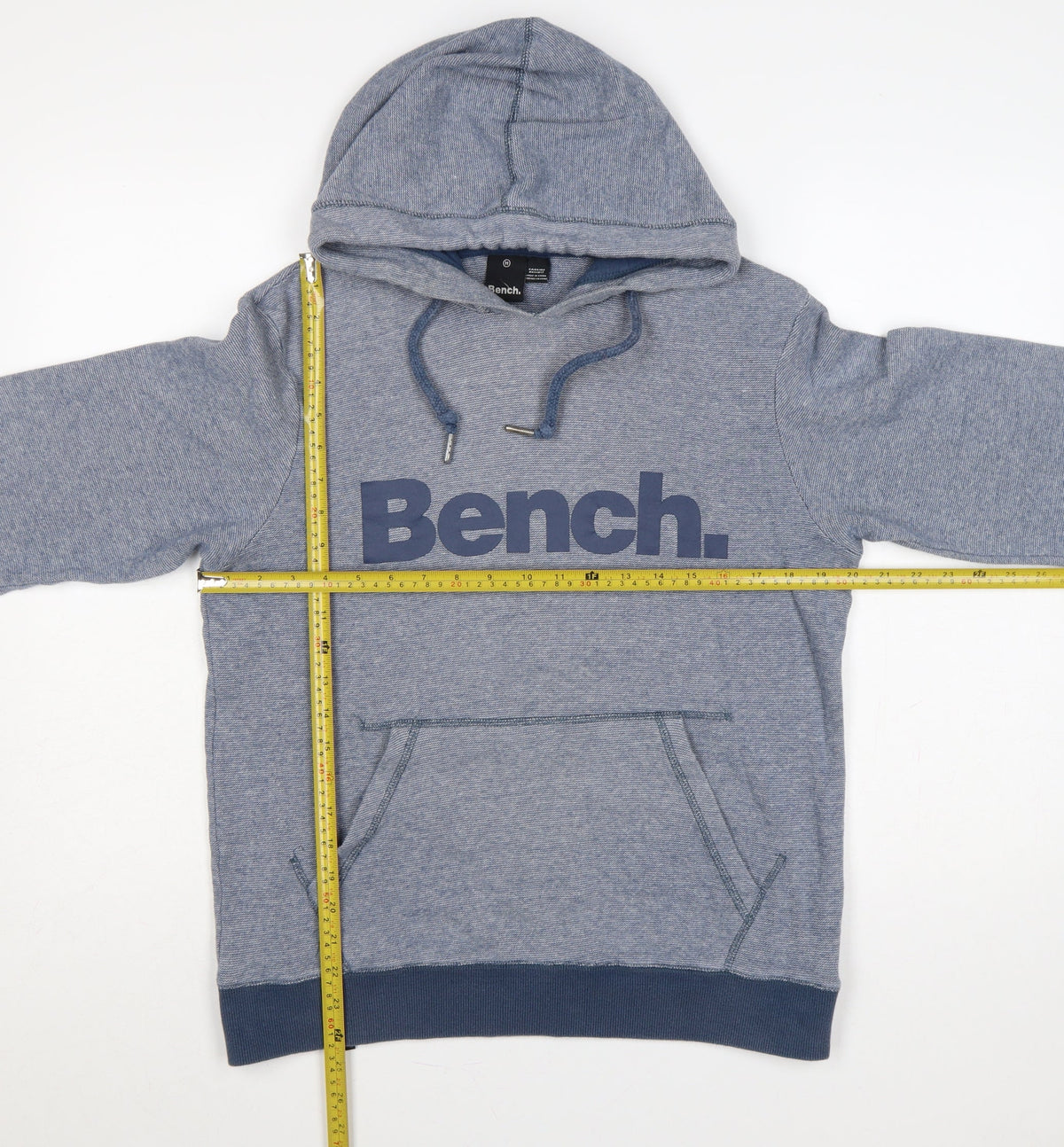 Bench Men’s Blue M Pullover Hoodie Logo Graphic Pocket