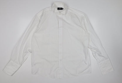 Marks and Spencer Men’s White 16.5 Pleated Wing Collar Dress Shirt