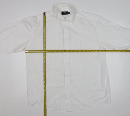 Marks and Spencer Men’s White 16.5 Pleated Wing Collar Dress Shirt