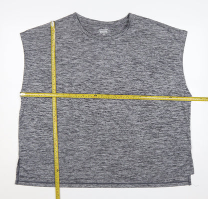 Dunnes Women Grey 2XL Basic Sport Gym Training T-Shirt