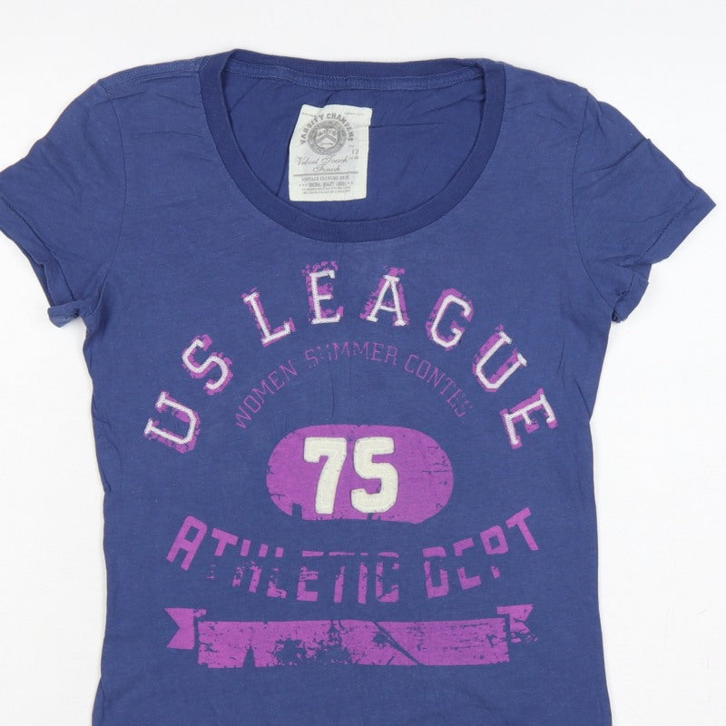 Varsity Champion Women’s Blue UK 12 College Graphic Short Sleeve T-Shirt