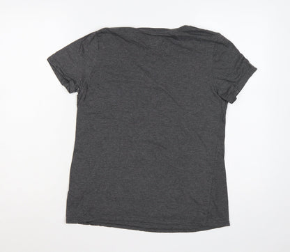 Fanatics Women Grey M Notre Dame V-Neck Short Sleeve Jersey T-Shirt