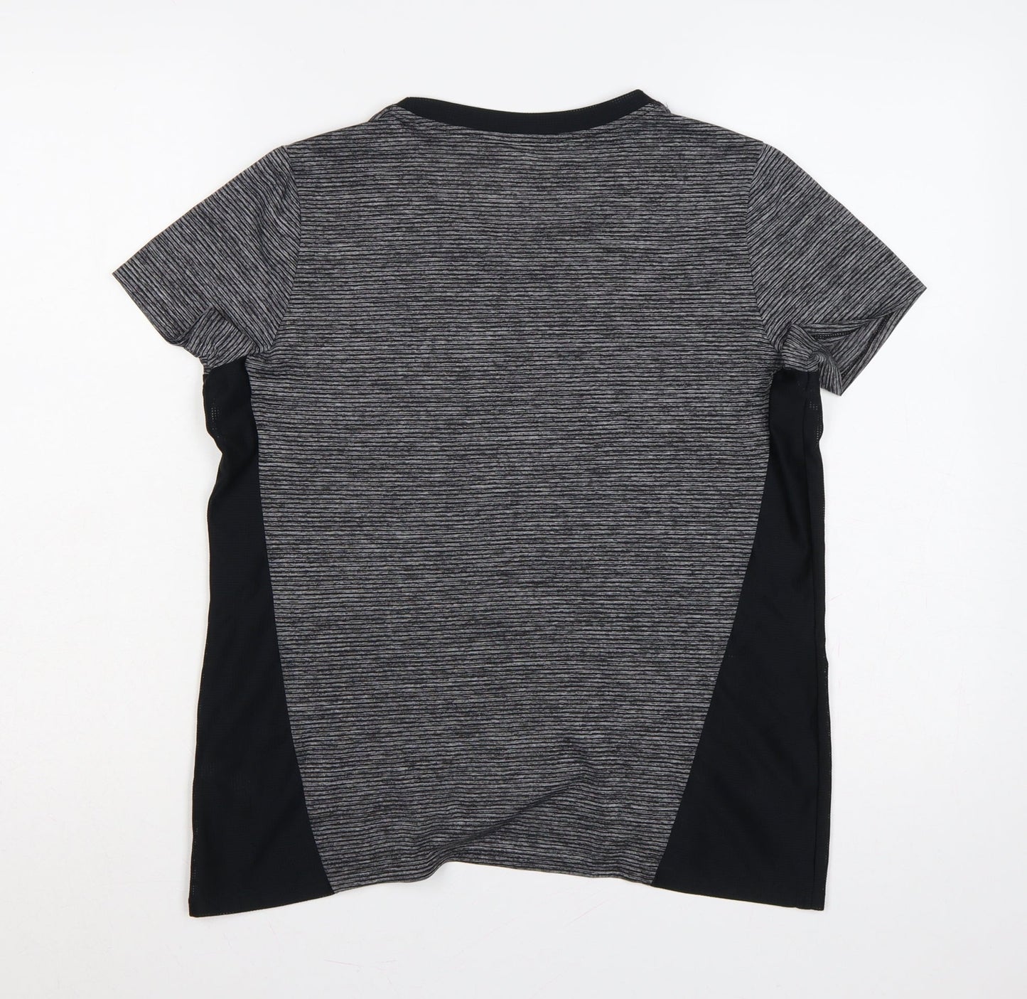 Dunnes Stores Women Grey M Athletic Mesh Panel Running T-Shirt
