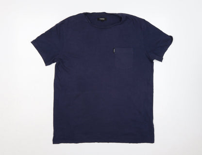 Farhi by Nicole Farhi Men’s Navy L Pocket Crew Neck T-Shirt