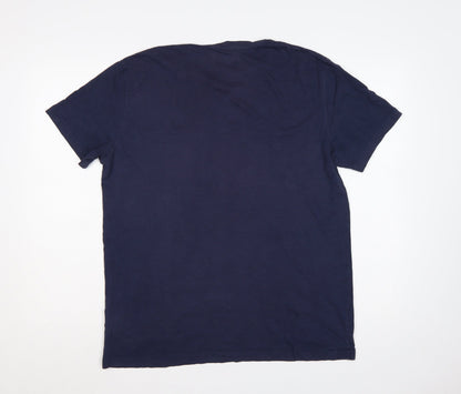 Farhi by Nicole Farhi Men’s Navy L Pocket Crew Neck T-Shirt