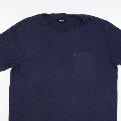 Farhi by Nicole Farhi Men’s Navy L Pocket Crew Neck T-Shirt