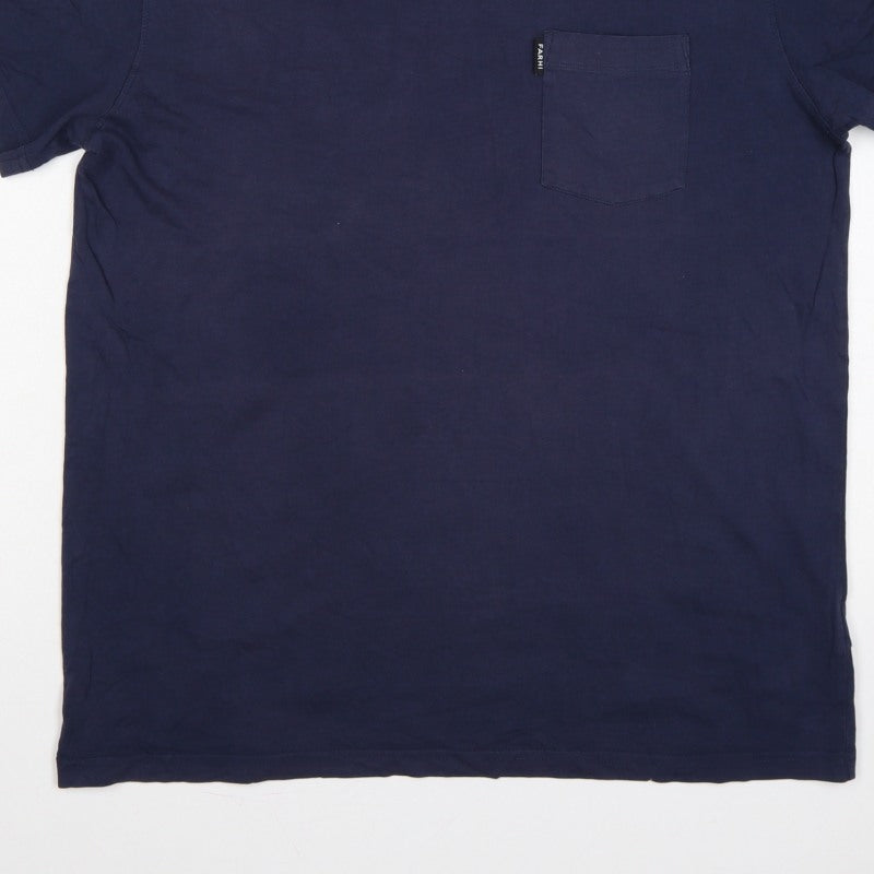 Farhi by Nicole Farhi Men’s Navy L Pocket Crew Neck T-Shirt