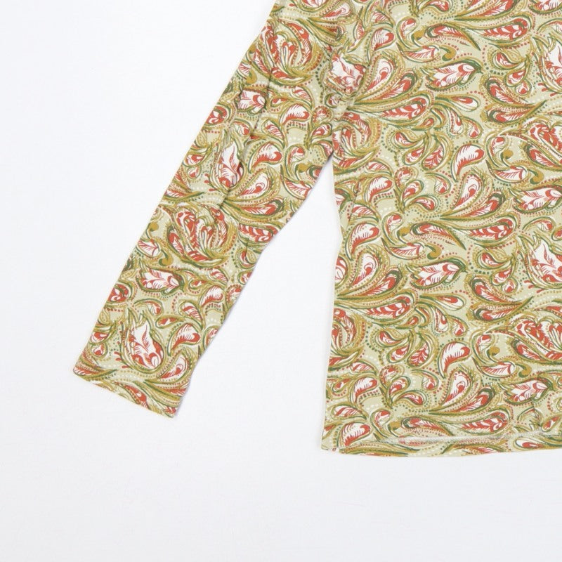 Isle Essentials Women Multicoloured S Paisley Keyhole Long Sleeve Top