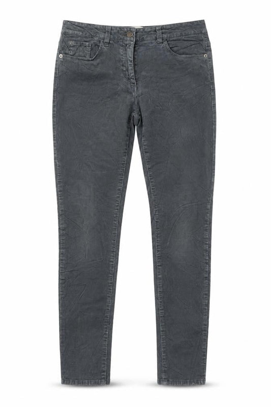 White Stuff Women Grey Size 10 Skinny Stretch Cotton Jegging Trousers