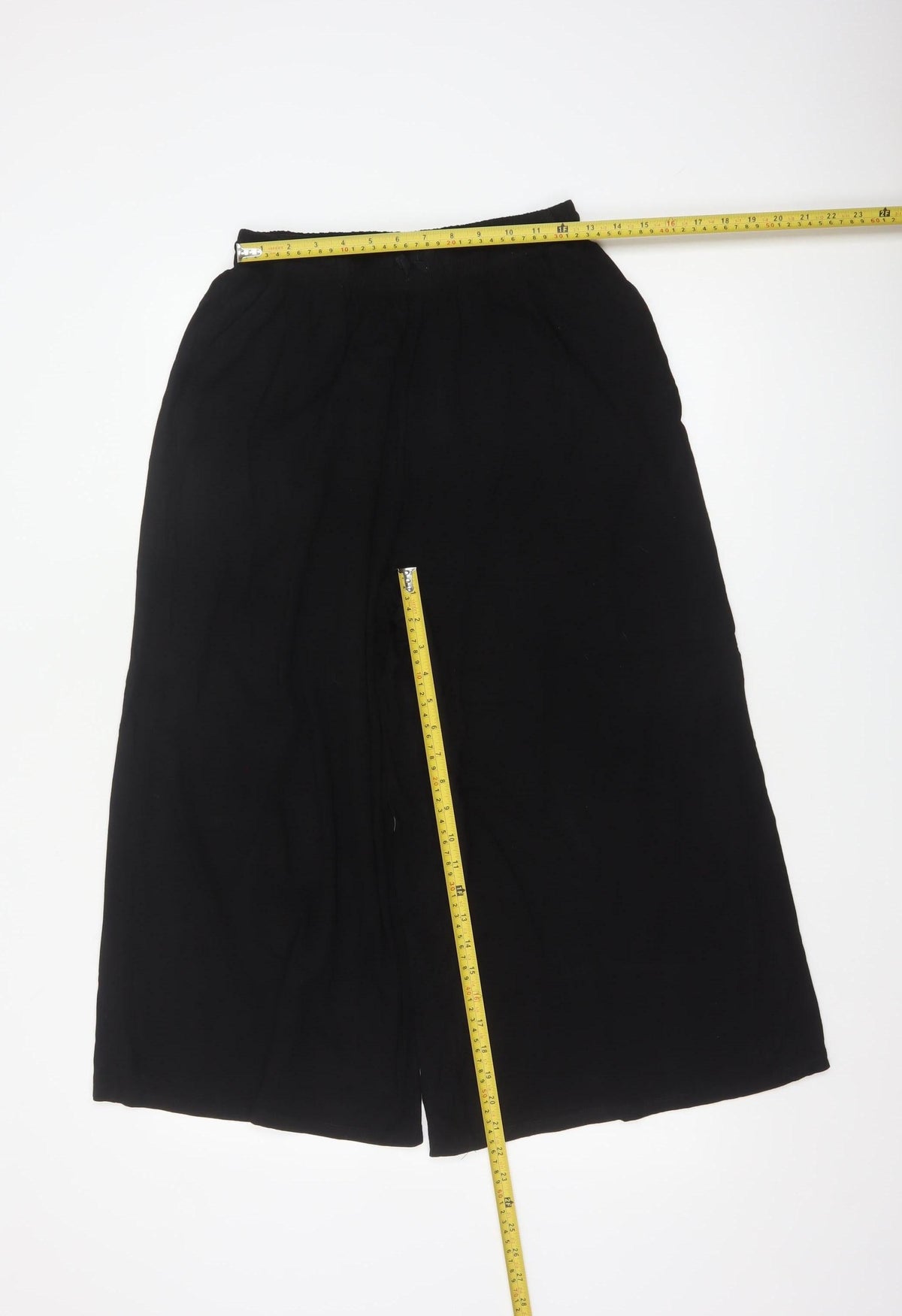 ASOS DESIGN Women’s Black UK 12 Wide-Leg Elastic Waist Trousers