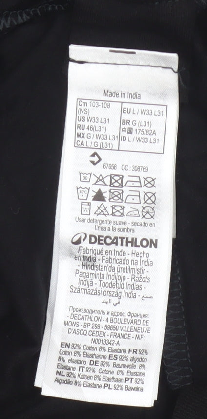Decathlon Women Black UK 14 Jogger Stretch Activewear Trousers