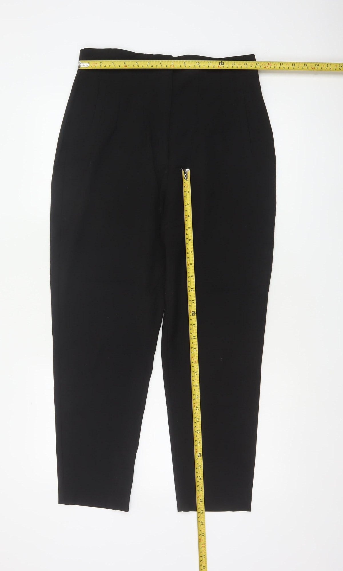 ASOS Design Women’s Black UK 10 High Rise Tapered Smart Trousers