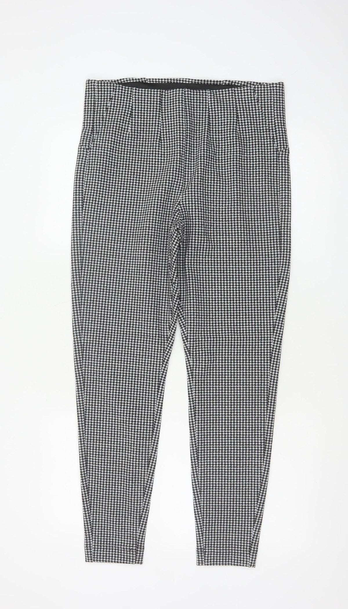 Marks & Spencer Women’s Black White Houndstooth Check Slim Stretch Leggings UK 14