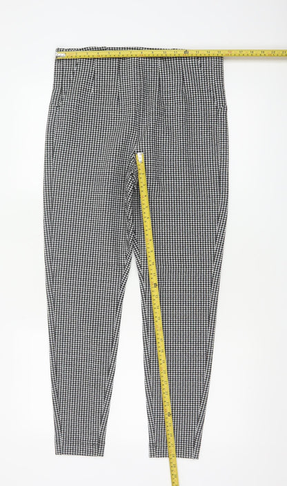 Marks & Spencer Women’s Black White Houndstooth Check Slim Stretch Leggings UK 14