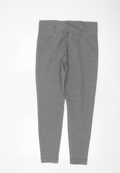 Marks & Spencer Women’s Black White Houndstooth Check Slim Stretch Leggings UK 14