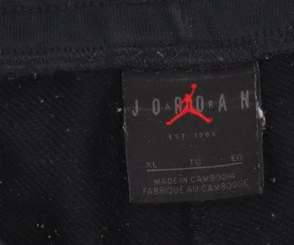 Jordan Men’s Black XL Sweat Shorts Jumpman Logo Drawstring Sports