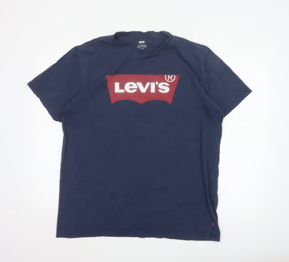 Levi's Men’s Blue XL Batwing Logo Graphic Crew Neck T-Shirt