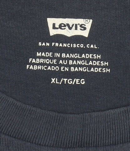 Levi's Men’s Blue XL Batwing Logo Graphic Crew Neck T-Shirt