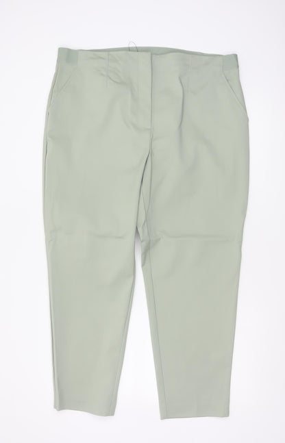 M&S Women’s Green Size 20 Regular Tapered Tailored Dress Trousers