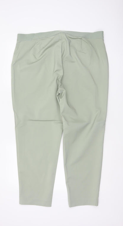 M&S Women’s Green Size 20 Regular Tapered Tailored Dress Trousers