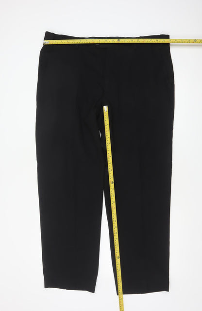 M&S Men’s Black 40in Regular Straight Leg Dress Trousers 31in