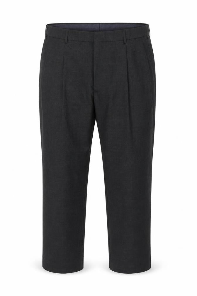Marks & Spencer Men Grey 42 Regular Wool Blend Dress Trousers 42x29
