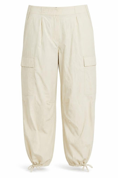 M&S Collection Women Beige Size 14 Long Modal Cargo Trousers