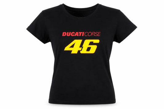 Ducati Women’s Black XL Slim Fit 46 The Doctor Cotton T-Shirt