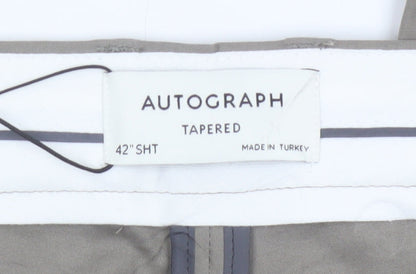 Autograph Marks & Spencer Men’s Beige 42 Short Tapered Stretch Trousers