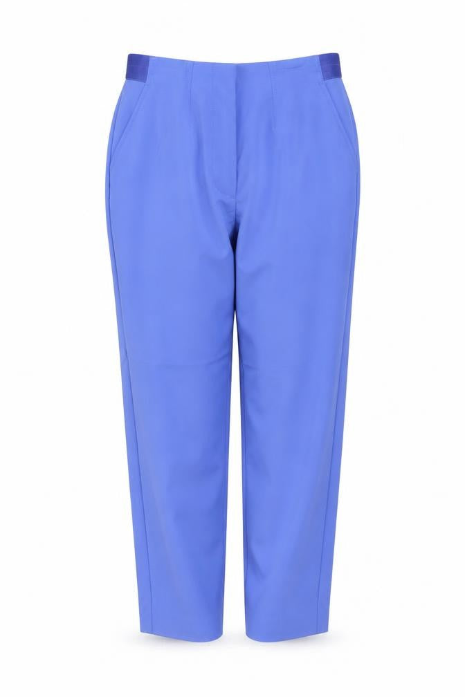 Marks & Spencer Women’s Blue UK 8 Tapered Smart Trousers Stretch Pockets