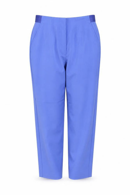 Marks & Spencer Women’s Blue UK 8 Tapered Smart Trousers Stretch Pockets