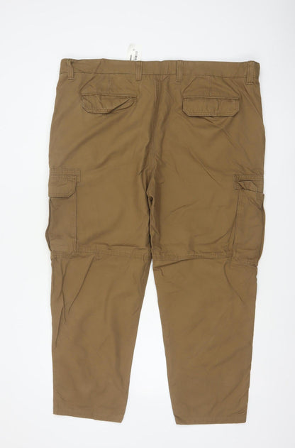 Marks and Spencer Men's Brown 44/29 Cotton Cargo Trousers