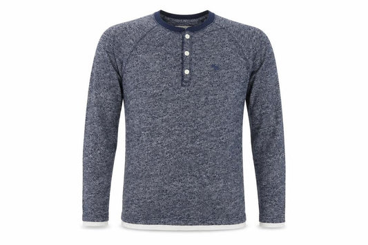Abercrombie & Fitch Men’s Blue XS Long Sleeve Henley Logo T-Shirt