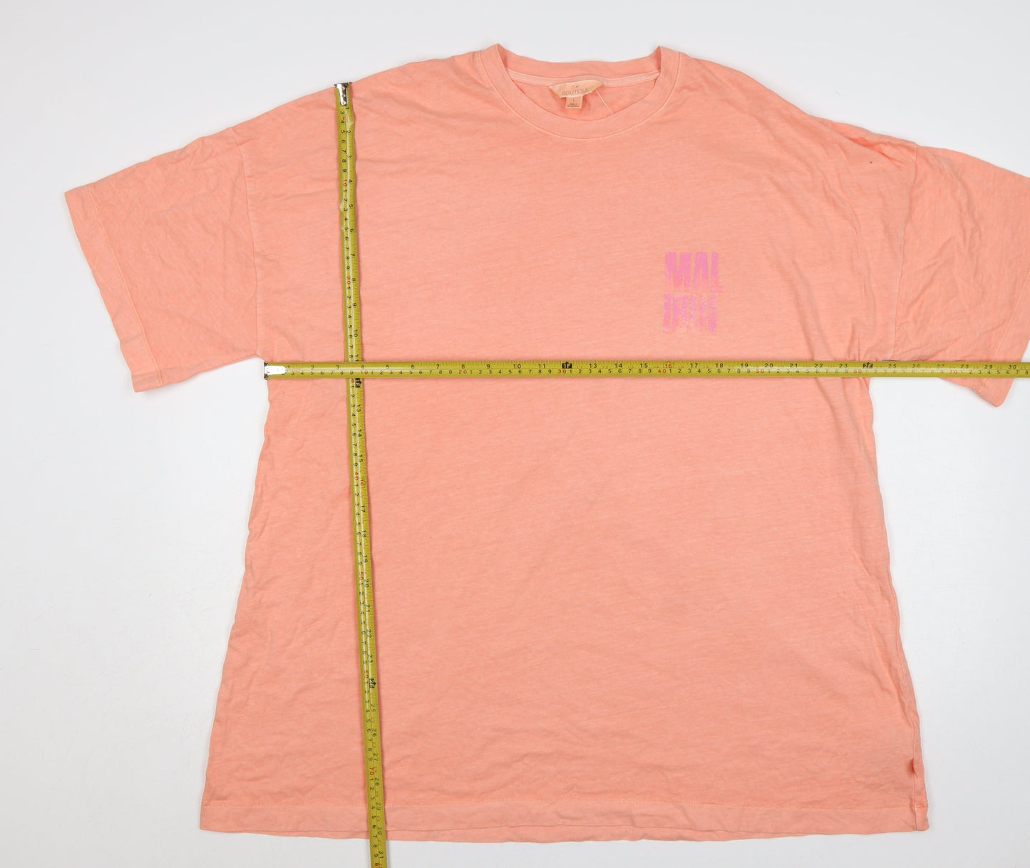 Marks and Spencer Women Orange L Malibu California Cotton T-Shirt