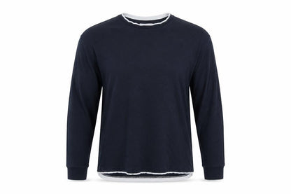 Next Men's Blue M Regular Fit Long Sleeve Crew Neck Layered T-Shirt
