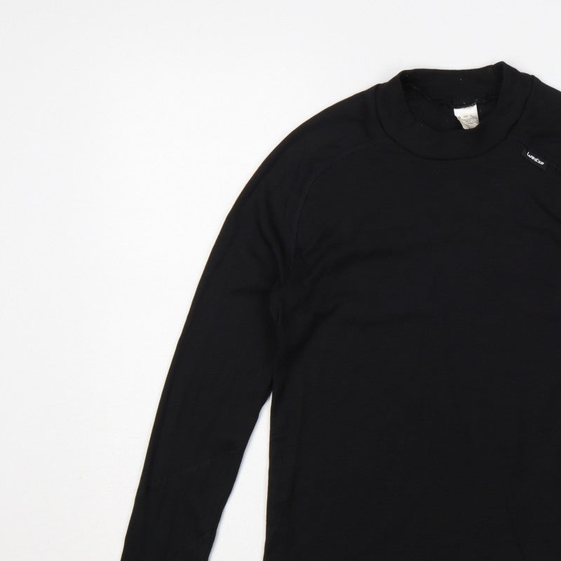 Wedze Men Black S Thermal Ski Base Layer Long Sleeve Top