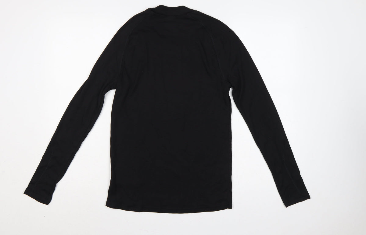 Wedze Men Black S Thermal Ski Base Layer Long Sleeve Top
