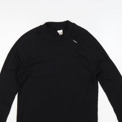 Wedze Men Black S Thermal Ski Base Layer Long Sleeve Top