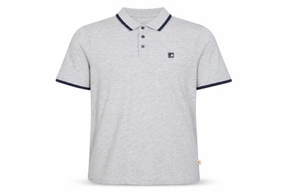 SoulCal Men’s Grey L Cotton Logo Trim Short Sleeve Polo Shirt