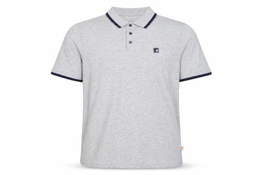 SoulCal Men’s Grey L Cotton Logo Trim Short Sleeve Polo Shirt