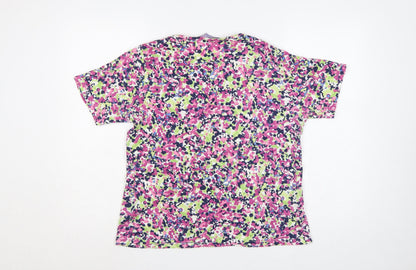 Honor Millburn Women’s Multicoloured Floral Cotton T-Shirt UK 14