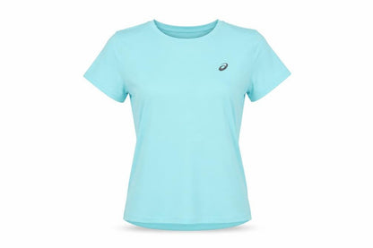 Asics Women Blue M Athletic Motion Dry Reflective Running T-Shirt