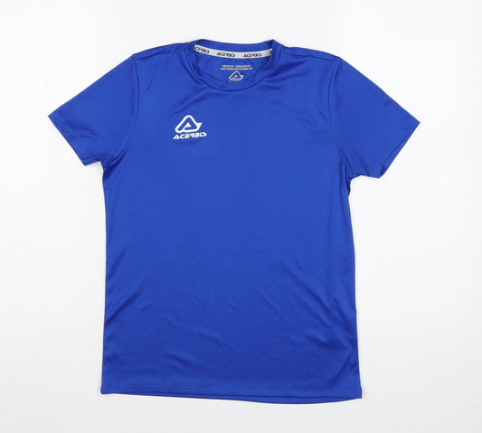 Additional front view of Acerbis boys’ blue xs jersey sports t-shirt short sleeve polyester