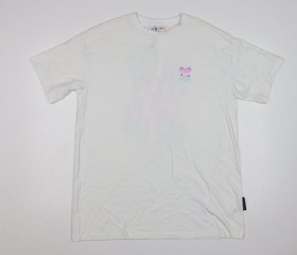 Helen Steele Women White M Graphic Sports T-Shirt Short Sleeve