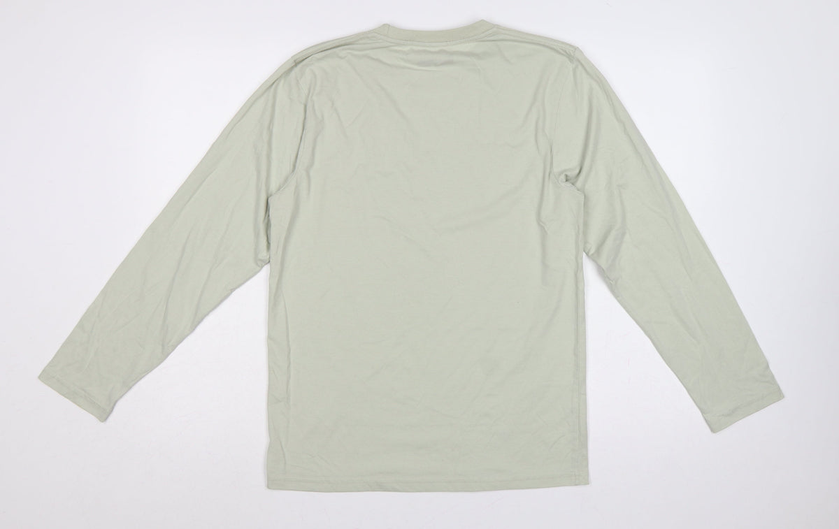 O'Taya Men's Green L Graphic Success Long Sleeve Crew Neck T-Shirt