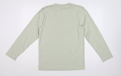 O'Taya Men's Green L Graphic Success Long Sleeve Crew Neck T-Shirt